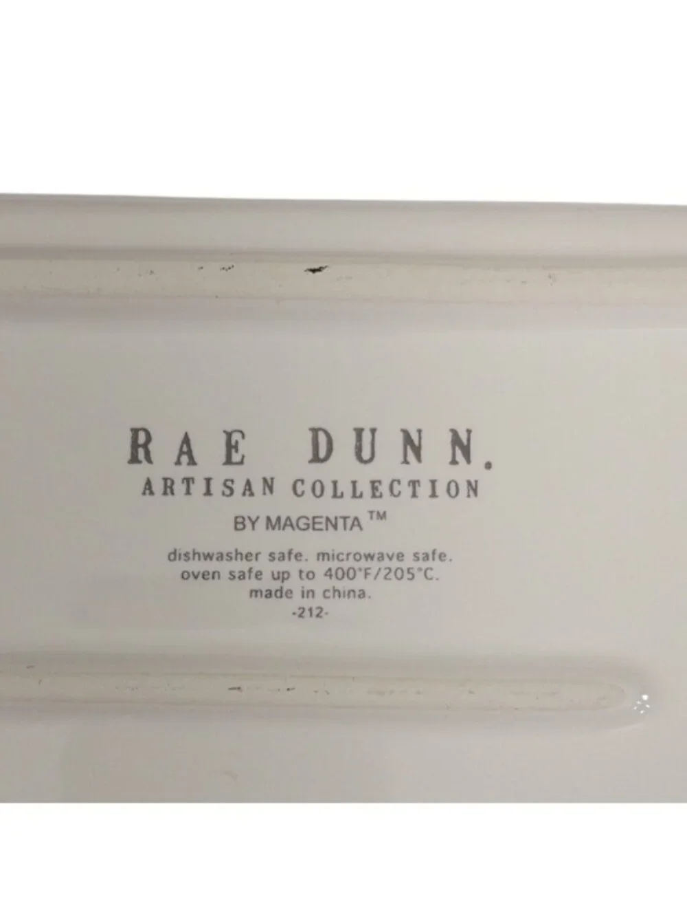 Rae Dunn by Magenta Holiday Rectangular Ceramic Fruitcake Loaf Pan